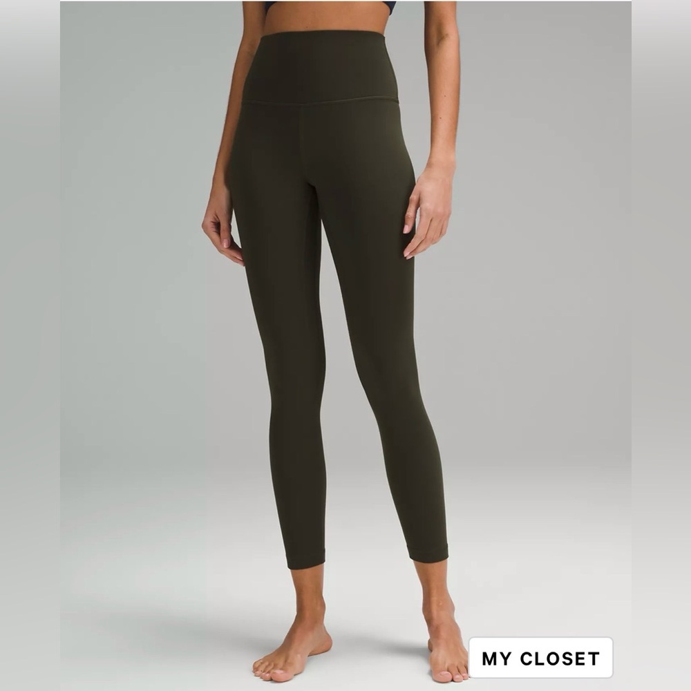 lululemon Align High-Rise Pant 25” 
Dark Olive 
Size 2